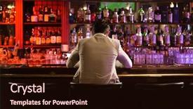  Presentation with beer bar pub tap counter - Theme with while sitting at the bar background and a wine colored foreground