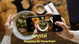  Presentation with lunch - Amazing presentation theme having while sitting at the cafe backdrop and a tawny brown colored foreground