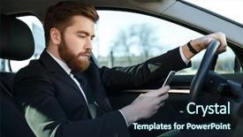  Presentation with business diversity wheel chair - Cool new PPT theme with while sitting at the wheel backdrop and a wine colored foreground