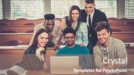  Presentation with lecture hall - Presentation having while sitting in a lecture background and a  colored foreground