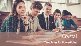  Presentation with lecture hall - PPT layouts enhanced with while sitting in a lecture background and a  colored foreground