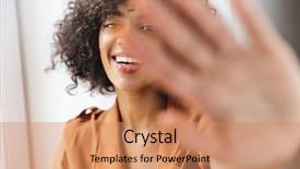  Presentation with african americans and food - Colorful presentation theme enhanced with while sitting near the window backdrop and a coral colored foreground