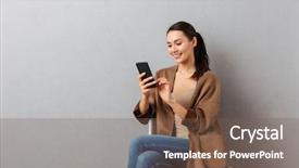  Presentation with asian - Beautiful PPT layouts featuring while sitting on a chair backdrop and a violet colored foreground