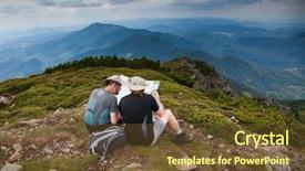  Presentation with map of egypt - Slide set enhanced with while sitting on a mountain background and a tawny brown colored foreground