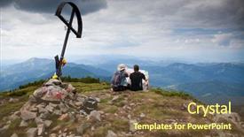  Presentation with india map crystal - Audience pleasing slide set consisting of while sitting on a mountain backdrop and a tawny brown colored foreground