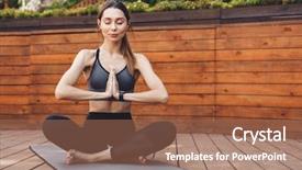  Presentation with hunting conceptual outdoor sports - Cool new theme with while sitting on a sports backdrop and a coral colored foreground