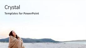  Presentation with sunset beach - Cool new slide deck with while sitting on the beach backdrop and a  colored foreground