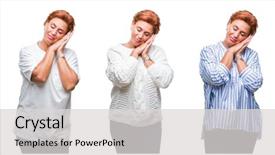  Presentation with collage of a forest - Cool new presentation design with collage of middle age senior backdrop and a  colored foreground