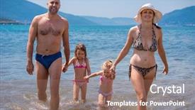  Presentation with summer holiday - Amazing presentation theme having standing in the shallow water backdrop and a coral colored foreground