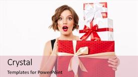  Presentation with black girl sexy fashionable mulatto - Audience pleasing theme consisting of while standing isolated over white backdrop and a coral colored foreground