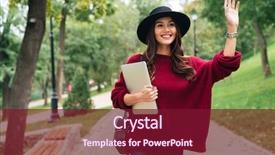  Presentation with cheerful - PPT layouts consisting of while standing outdoors and waving background and a violet colored foreground