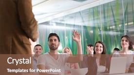  Presentation with compensation management hand marker - Beautiful theme featuring while teaching lessons in school backdrop and a tawny brown colored foreground