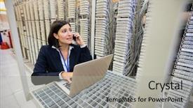  Presentation with server room - Amazing theme having while using laptop in server backdrop and a  colored foreground