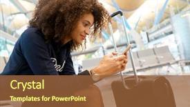  Presentation with waiting - Theme with while waiting at the airport background and a tawny brown colored foreground