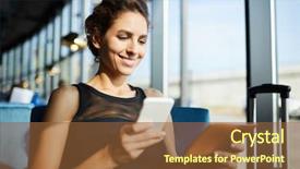  Presentation with announcement - Theme featuring while waiting for flight announcement background and a tawny brown colored foreground