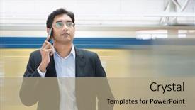  Presentation with train railway - Audience pleasing PPT theme consisting of while waiting train at railway backdrop and a coral colored foreground