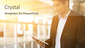  Presentation with train railway - Amazing PPT layouts having while waiting train at railway backdrop and a cream colored foreground