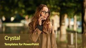  Presentation with cell - Audience pleasing PPT layouts consisting of while walking through empty boulevard backdrop and a tawny brown colored foreground