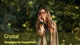  Presentation with cheerful - Slide deck featuring while walking through empty boulevard background and a tawny brown colored foreground