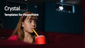  Presentation with movie theater - Beautiful presentation featuring while watching movie in theater backdrop and a  colored foreground