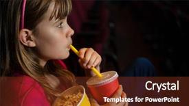  Presentation with movie theater - PPT layouts having while watching movie in theater background and a tawny brown colored foreground