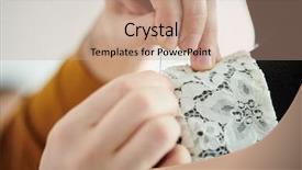  Presentation with white wedding - Presentation design featuring while working over wedding dress background and a coral colored foreground