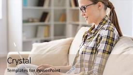  Presentation with positive and motivated - Amazing presentation theme having while working with online files backdrop and a mint green colored foreground