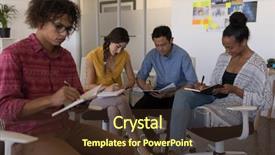  Presentation with front office - Slide set with while writing on a diary background and a tawny brown colored foreground