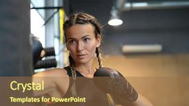  Presentation with boxing - Amazing presentation theme having whilst boxing a punching bag backdrop and a tawny brown colored foreground