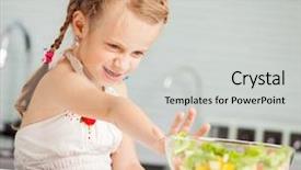  Presentation with child eat - Presentation theme featuring whimsical - little child refuses to eat background and a light gray colored foreground
