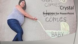  Presentation with pregnant woman - Cool new presentation theme with whimsical - pretty pregnant woman backdrop and a light gray colored foreground