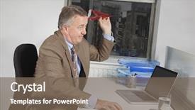  Presentation with aged paper - Beautiful PPT theme featuring footprint in the sand sea beach vacation idea backdrop and a coral colored foreground.