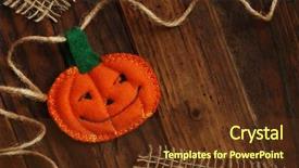  Presentation with wood rustic - Audience pleasing presentation design consisting of whimsical halloween background image backdrop and a tawny brown colored foreground