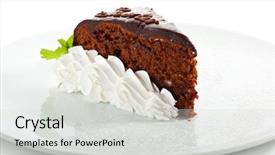  Presentation with chocolate dessert - Colorful PPT theme enhanced with ayam - bulbs irises of different backdrop and a tawny brown colored foreground