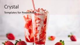  Presentation with milkshake - Amazing theme having whipped cream and berry syrup backdrop and a lemonade colored foreground