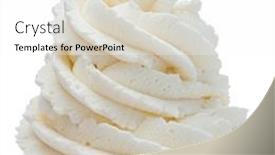 Presentation with cream - Presentation theme having whipped-cream-swirl-isolated background and a white colored foreground