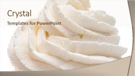  Presentation with cream - Slide deck featuring whipped cream swirl isolated background and a lemonade colored foreground