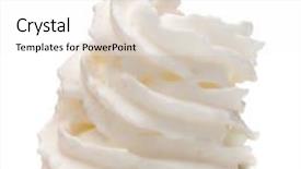  Presentation with blue and white tie dye swirl - Colorful slide deck enhanced with whipped cream swirl isolated on white background cutout backdrop and a white colored foreground