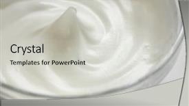  Presentation with cream - Cool new PPT theme with whipped cream backdrop and a light gray colored foreground