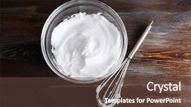  Presentation with cream - Presentation enhanced with whipped egg whites for cream background and a tawny brown colored foreground