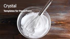  Presentation with cream - Beautiful slide set featuring whipped egg whites for cream backdrop and a tawny brown colored foreground