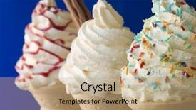  Presentation with ice cream cones - Slides featuring whipped ice cream cones background and a coral colored foreground