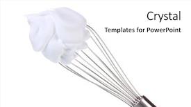  Presentation with cream - Cool new presentation with singles mixer - metal whisk for whipping eggs backdrop and a white colored foreground