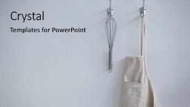  Presentation with apron - Colorful theme enhanced with whisker hanging on hook backdrop and a light gray colored foreground