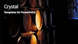  Presentation with wine barrel - Audience pleasing slide deck consisting of whiskey - barrel of wine in old backdrop and a black colored foreground