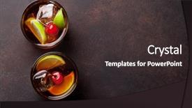  Presentation with copy space - Beautiful theme featuring whiskey - cuba libre cocktail glasses top backdrop and a wine colored foreground