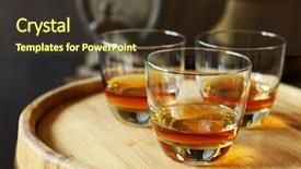  Presentation with barrels - Audience pleasing PPT theme consisting of whiskey - glasses of brandy in cellar backdrop and a tawny brown colored foreground
