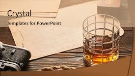  Presentation with old map - Colorful slide set enhanced with whiskey and vintage old 35mm backdrop and a lemonade colored foreground