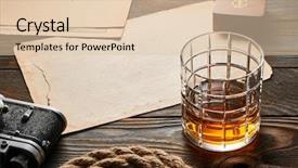  Presentation with old map - Colorful slides enhanced with whiskey and vintage old 35mm backdrop and a lemonade colored foreground