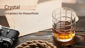  Presentation with old map - Colorful PPT theme enhanced with whiskey and vintage old 35mm backdrop and a lemonade colored foreground